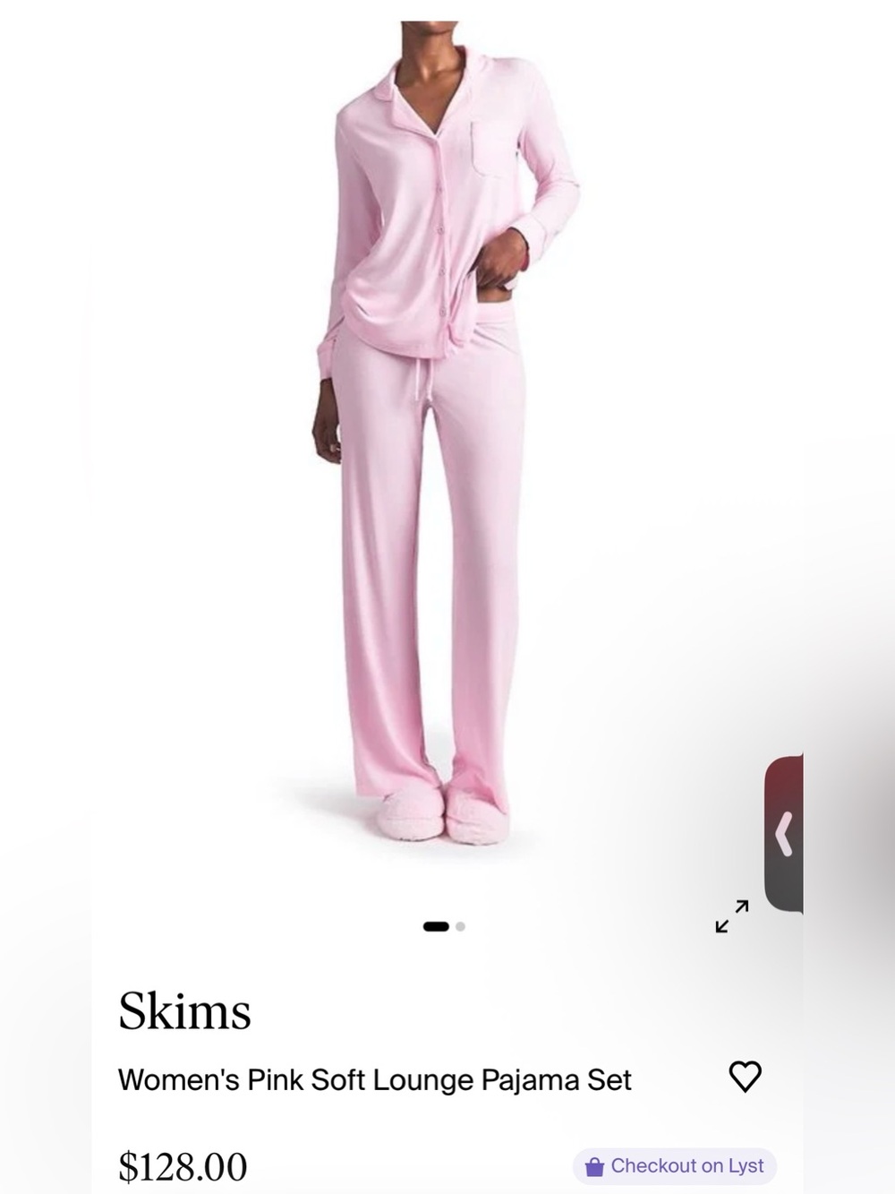SKIMS Sleep Long Sleeve Pajama Set – BLOOM | NWT L top XL bottom